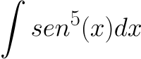 integral de sen^5(x) dx